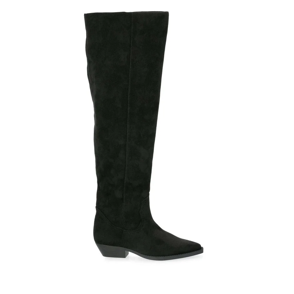 Time and Tru Women's Faux Suede‎ Western Over The Knee Boots Size 7W Wide Width